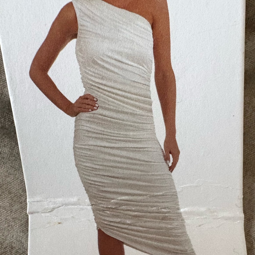 Elegant One-Shoulder White Dress